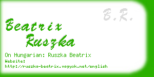 beatrix ruszka business card